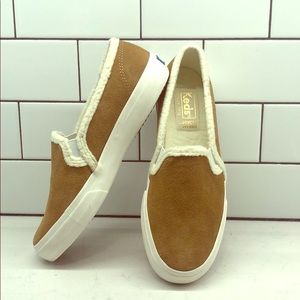 Double Decker Suede Faux Shearling keds